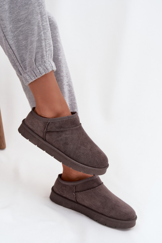 nööpidega lumesaapad Pealiste omad voodriga karusnahaga halli värvi Serenne