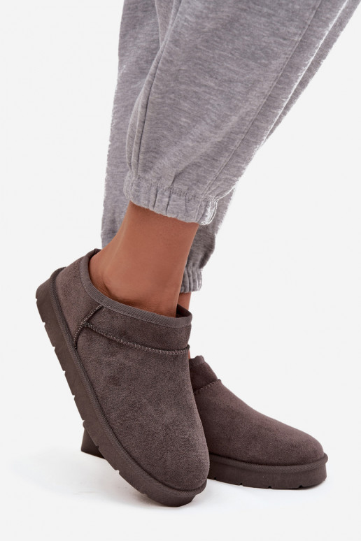 nööpidega lumesaapad Pealiste omad voodriga karusnahaga halli värvi Serenne