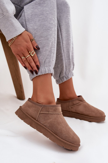 nööpidega lumesaapad Pealiste omad voodriga karusnahaga pruunid värvi Serenne