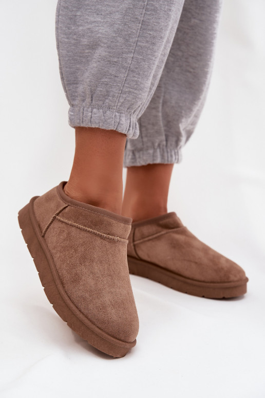 nööpidega lumesaapad Pealiste omad voodriga karusnahaga pruunid värvi Serenne