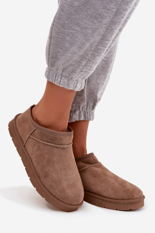 nööpidega lumesaapad Pealiste omad voodriga karusnahaga pruunid värvi Serenne