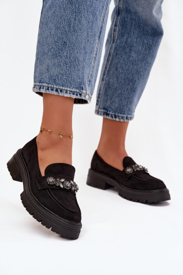 naiste mokassiinid kristallidega Eco Suedeosissee msuud Lavisse