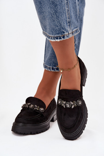 naiste mokassiinid kristallidega Eco Suedeosissee msuud Lavisse 2