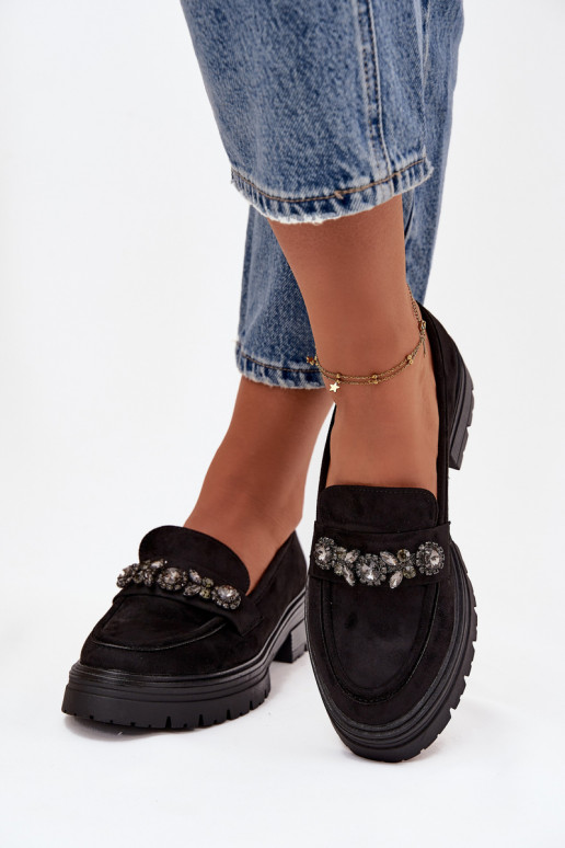 naiste mokassiinid kristallidega Eco Suedeosissee msuud Lavisse