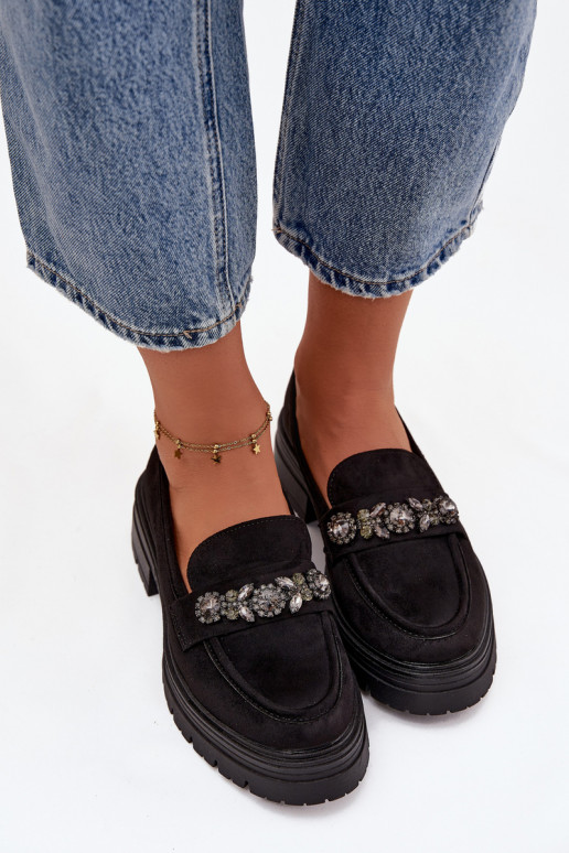 naiste mokassiinid kristallidega Eco Suedeosissee msuud Lavisse