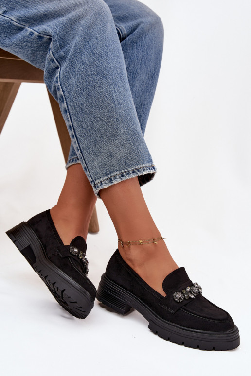 naiste mokassiinid kristallidega Eco Suedeosissee msuud Lavisse