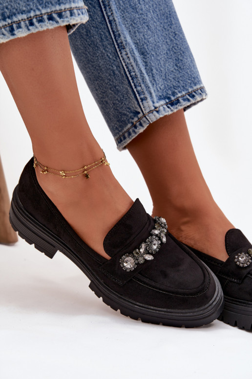 naiste mokassiinid kristallidega Eco Suedeosissee msuud Lavisse