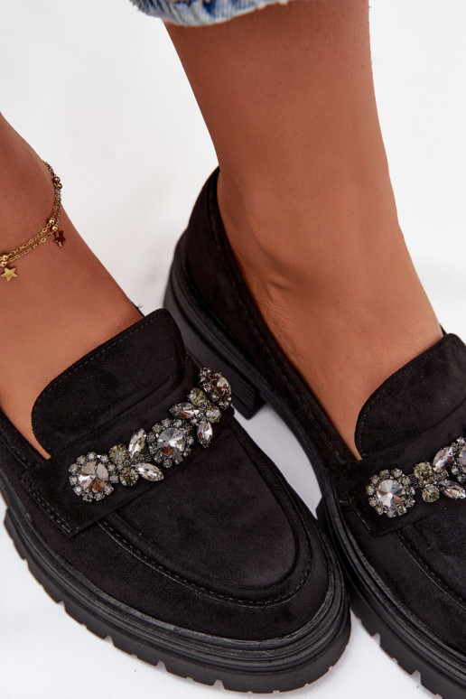 naiste mokassiinid kristallidega Eco Suedeosissee msuud Lavisse