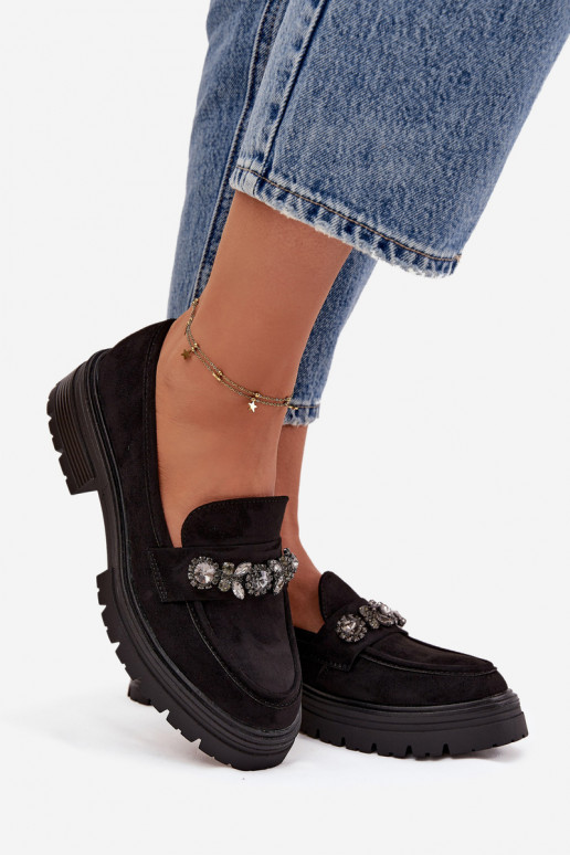 naiste mokassiinid kristallidega Eco Suedeosissee msuud Lavisse