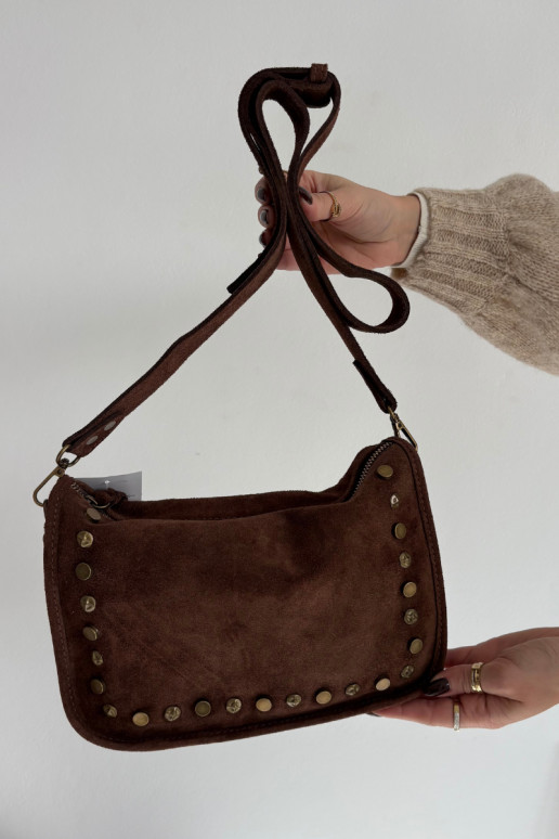 Skórzana seemisnakhsedosissea Käekott Zdobiona Kivikividega Pruunid värvi Savra