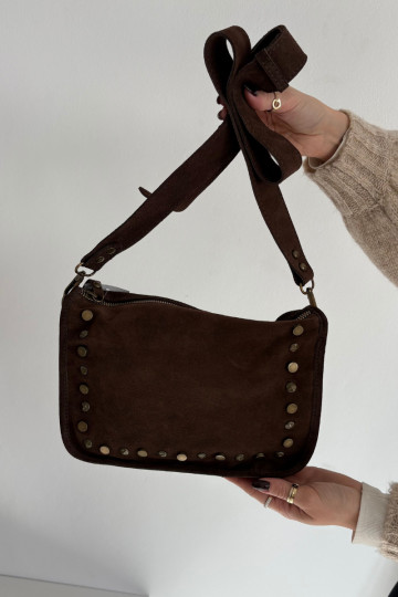 Skórzana seemisnakhsedosissea Käekott Zdobiona Kivikividega Czekoladosissea Savra 2