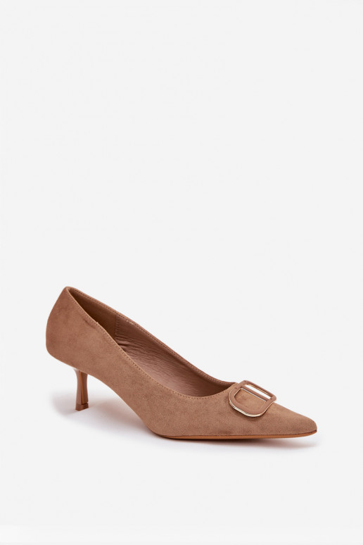 kõrge kontsaga Pealiste omad Koos Ornate Detalem beeži värvi Amelora