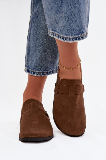 Sussid Puukingad Pealiste omad i platvormiga neetide ja pandlaga pruunid värvi Selio