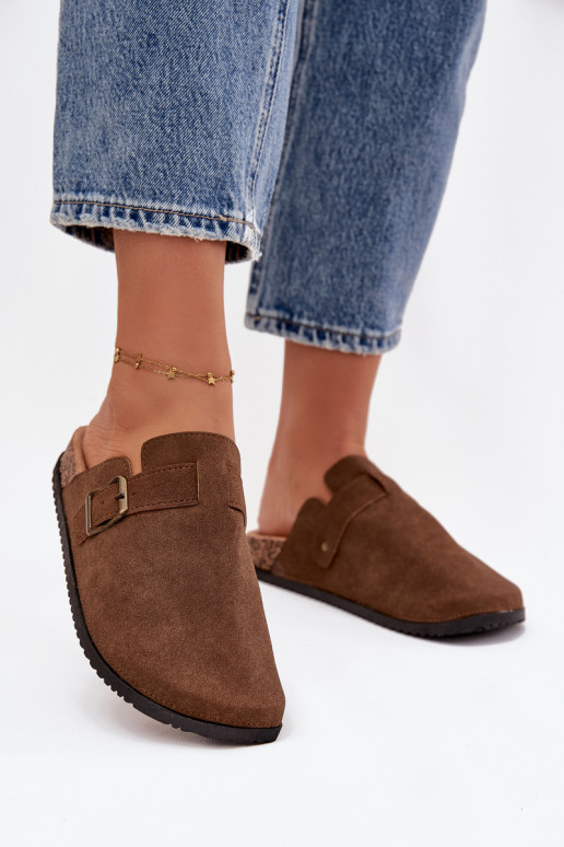 Sussid Puukingad Pealiste omad i platvormiga neetide ja pandlaga pruunid värvi Selio