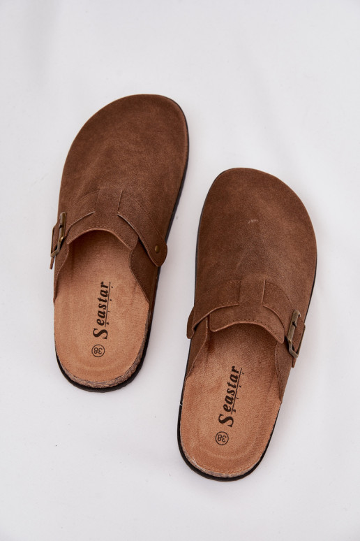 Sussid Puukingad Pealiste omad i platvormiga neetide ja pandlaga pruunid värvi Selio