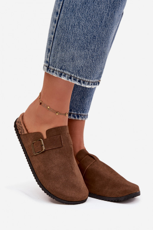 Sussid Puukingad Pealiste omad i platvormiga neetide ja pandlaga pruunid värvi Selio