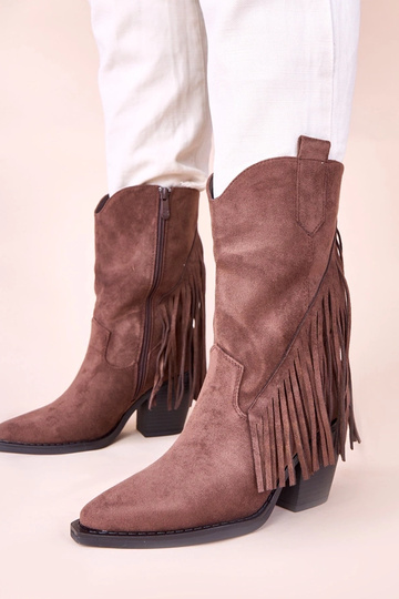 Pruunid cowboy kingad pomponidega Elama 2