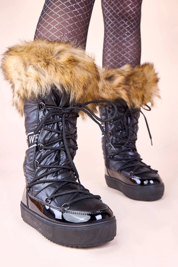 Mustad eskimo lumesaapad karusnahaga Malida
