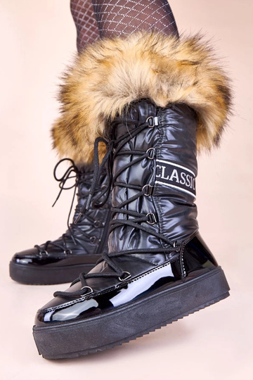 Mustad eskimo lumesaapad karusnahaga Malida 2