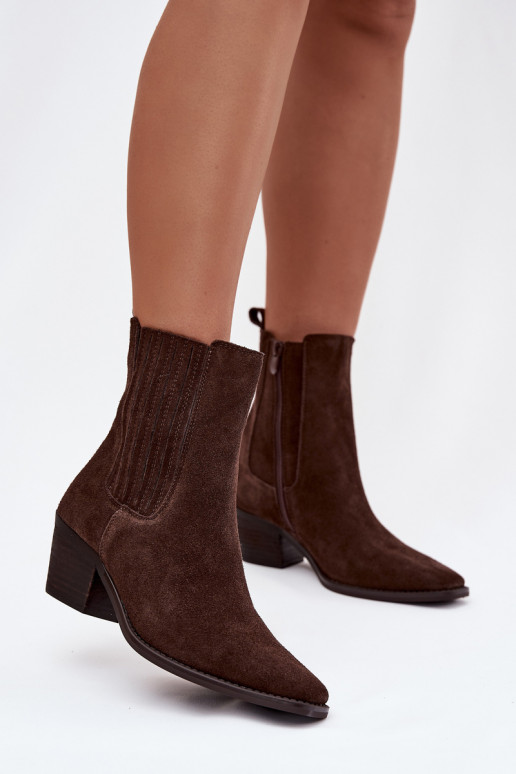 seemisnakhsed Pealiste poolsaapad pruunid värvi Arelia