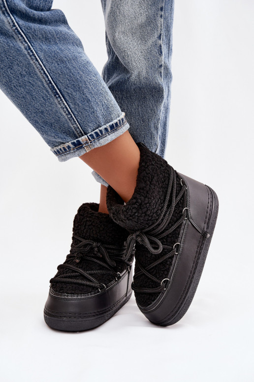 nööpidega lumesaapad Pealiste omad karusnahaga Typu Baranek nööritavad msuud Belira