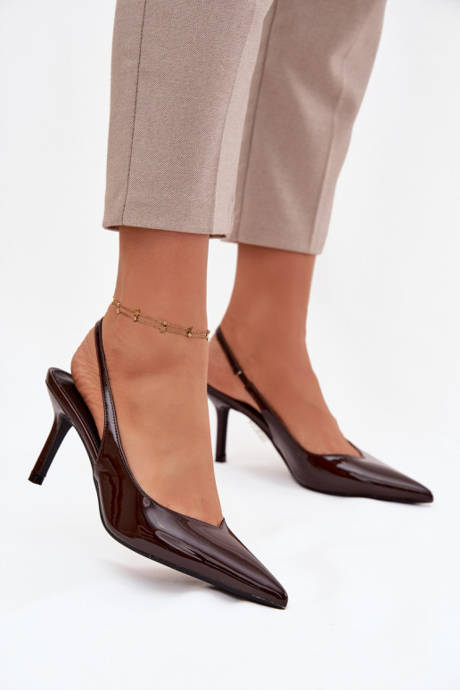 Laque Kingad kõrge jämeda kontsaga Czekoladosissee Phelia