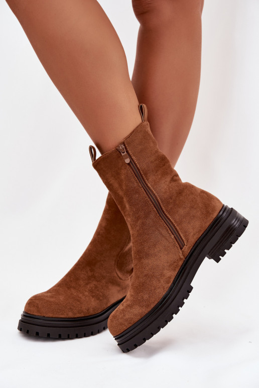 stiilsed saapad Pealiste omad Lossi juurde pruunid värvi Julienne