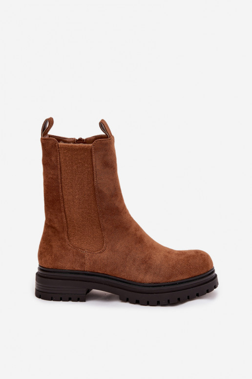 stiilsed saapad Pealiste omad Lossi juurde pruunid värvi Julienne