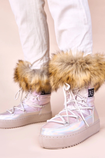 Hõbedased lume saapad roosa... 2