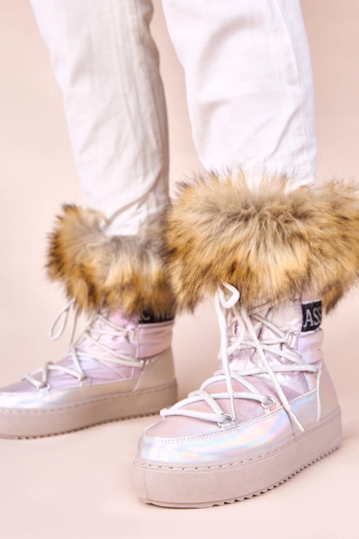 Hõbedased lume saapad roosa...