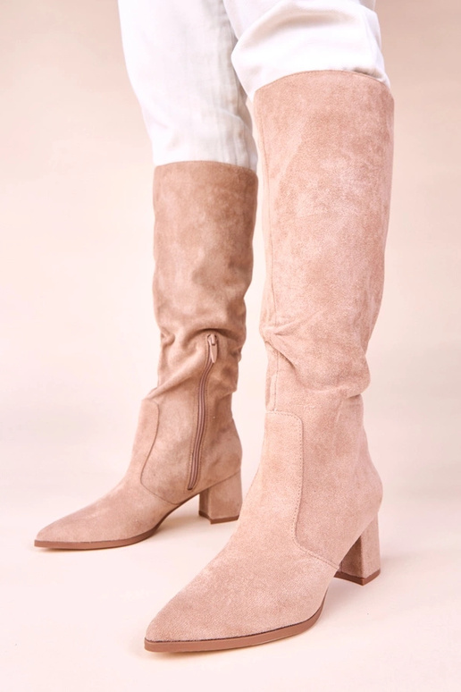 Kreemjas pikkade varvastega saapad...