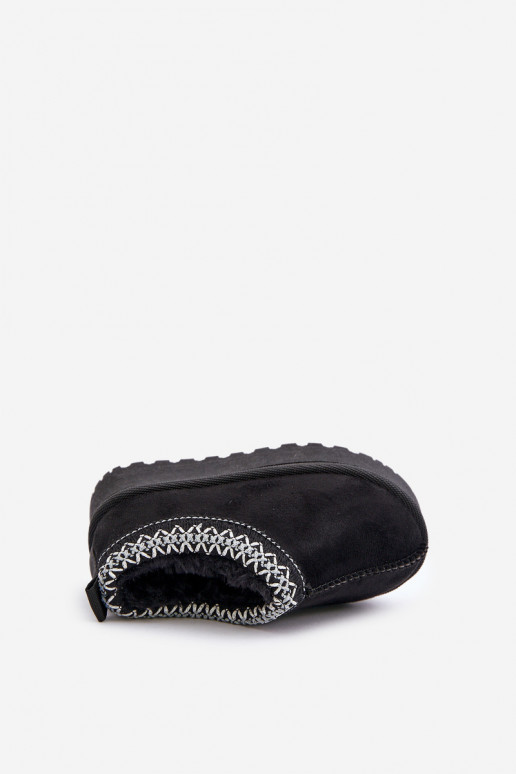 Laste lumesaapad platvormiga, soojustatud ja karusnahaga seestpoolt, must Vilabria