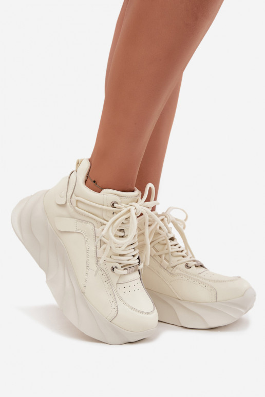 Naiste spordilised kingad naturaalsest nahast GOE SS2N4037 beež