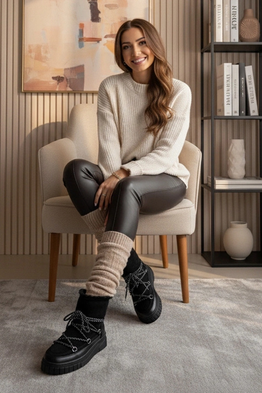 Must soe nööpidega lume saapad...