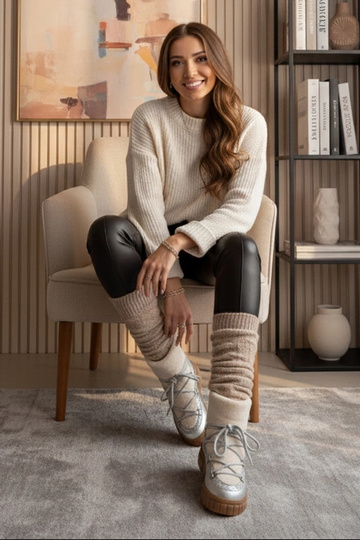 Hõbedased soe lume saapad... 2