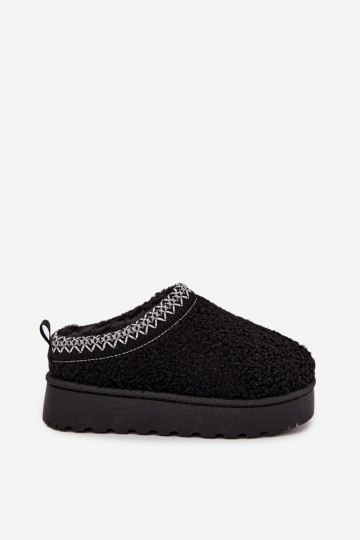 Laste lumesaapad noortele karusnahaga Baranek musta värviga Selathiel 2