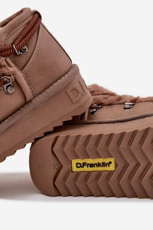 Pruunid laste noorte lumesaapad karusnahaga D.Franklin DFSH370011