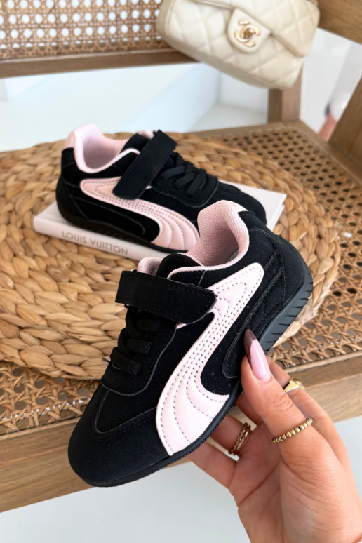 Laste spordijalatsid takjakinnisega musta ja roosa värviga Perrin