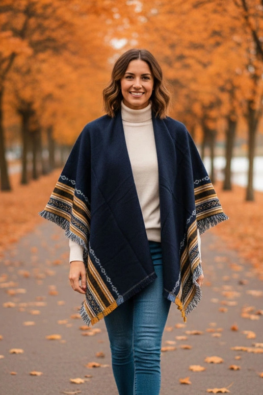 Rio tumesinine sall kaunistusega