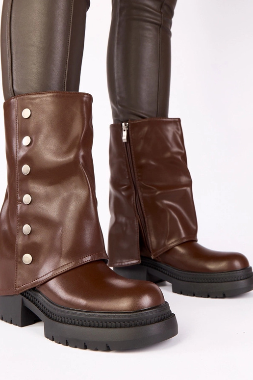 Šokolaadi värvi platvormiga saapad...