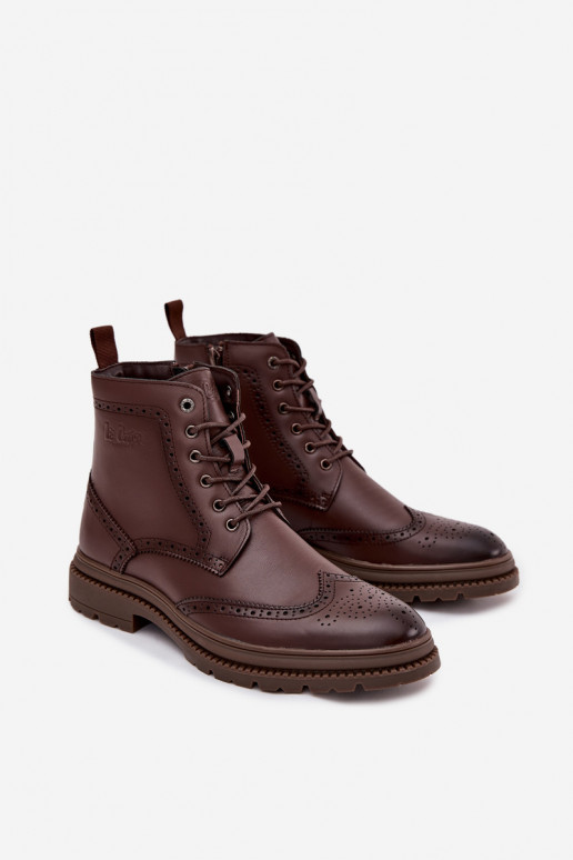 Pealhk Pealiste poolsaapad meeste omad Lee Cooper LCJ-25-33-3960 pruunid värvi