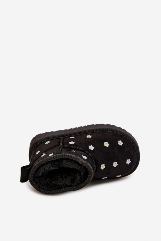 Laste lume saapad lillemustritega, musta värviga Gracina