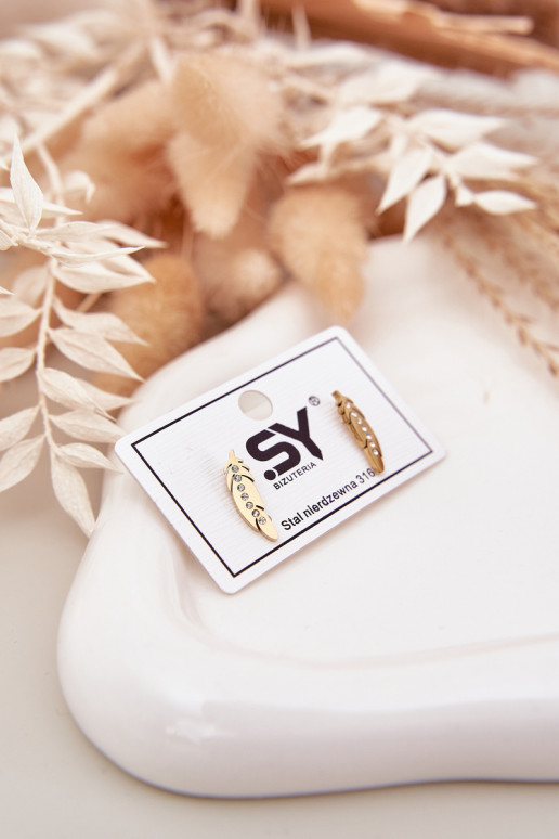 saapad koos stiilsete detailidegai Listki säravate kristallidega Stal Nierdzesissena Kuldset värvi