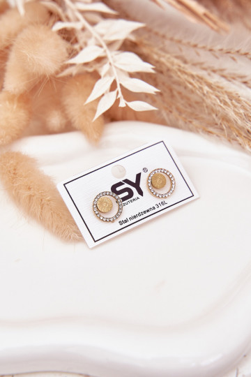 saapad koos stiilsete detailidegai roostevabast terasest Kółka säravate kristallidega Kuldset värvi 2