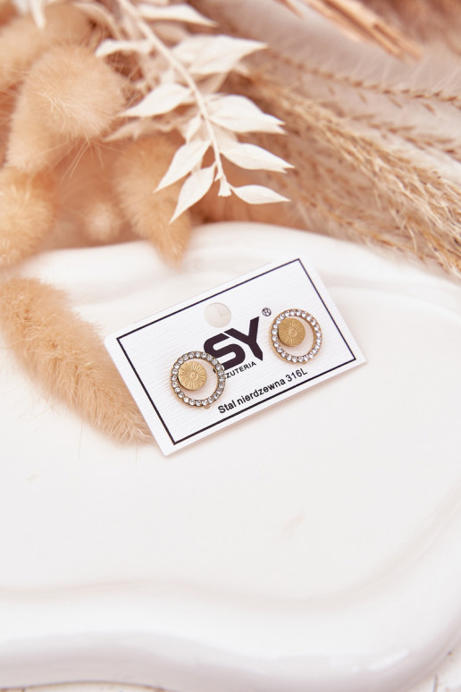 saapad koos stiilsete detailidegai roostevabast terasest Kółka säravate kristallidega Kuldset värvi