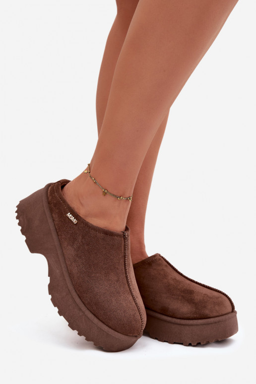 nööpidega lumesaapad Pealiste madalad platvormiga pruunid värvi Yrenna