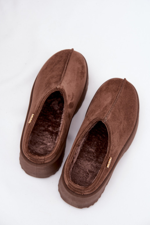 nööpidega lumesaapad Pealiste madalad platvormiga pruunid värvi Yrenna