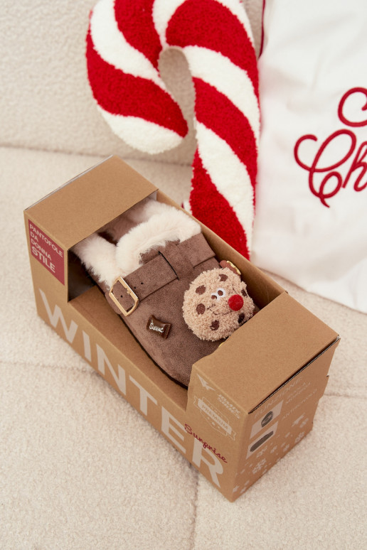 Plätud Pealiste omad Kaunistustega I neetide ja pandlaga voodriga karusnahaga pruunid värvi Thalora