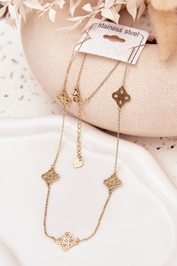 Kaelakee roostevabast terasest Kuldset värvi