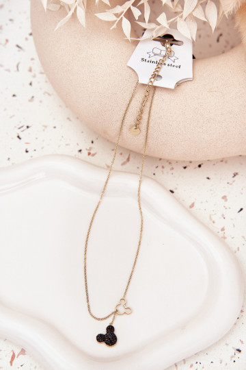 Kett roostevabast terasest hiir Miki Kuldset värvi